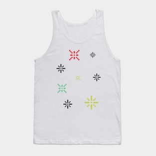 8 bit stars / shine / pop pattern Tank Top